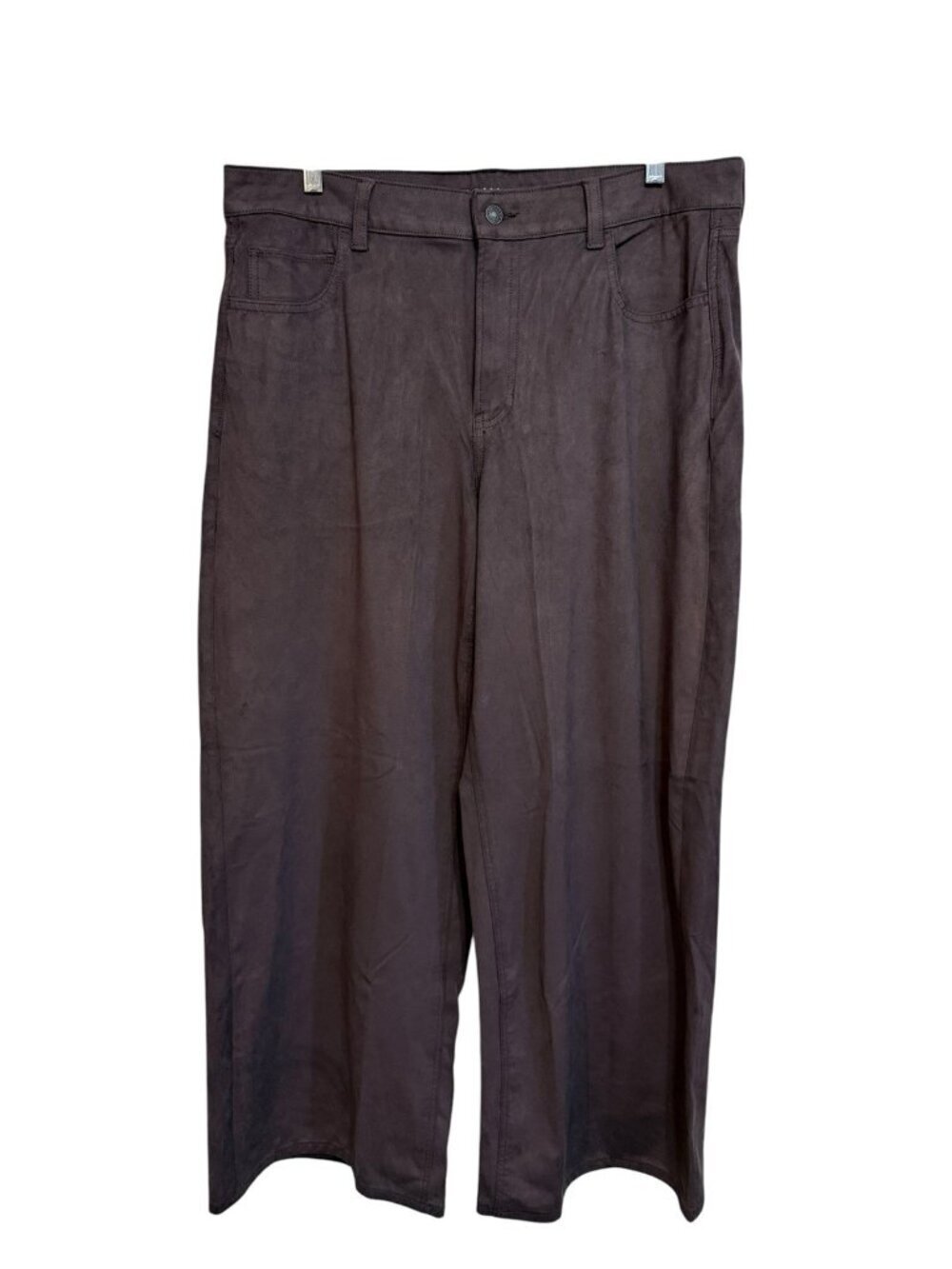 NWT American Eagle Outfitters High Rise Baggy Wide Pants Size 16 Brown Soft
